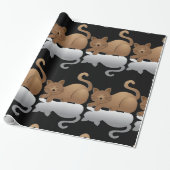 Sleepy Cat Cadeaupapier (Uitgerold)