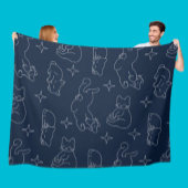 Sleepy Cat Fleece Blanket – Cozy Cat Pattern