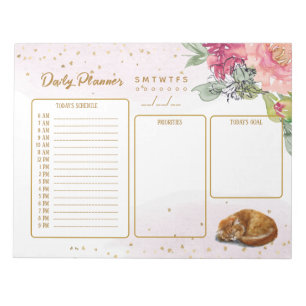 Sleepy Cat Gorgeous Daily Planner Notitieblok