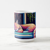 Sleepy Cat in Window Sill Air Art Koffiemok (Center)