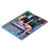 Sleepy Cat in Window Sill Air Art Notitieboek (Linkerzijde)