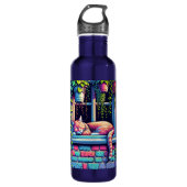 Sleepy Cat in Window Sill Air Art Waterfles (Voorkant)