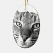 Sleepy Cat Keramisch Ornament (Links)