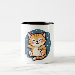 Sleepy Cat-Mok Tweekleurige Koffiemok