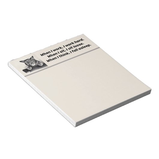 Sleepy Cat Notitieblok (Schuin)