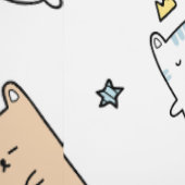 Sleepy Cat pattern for Your Kid Room Behang (Zoom)