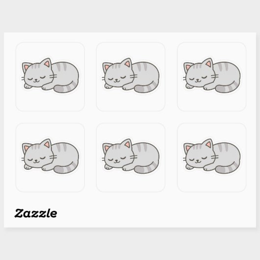 Sleepy Cat PNG Sticker – Cute Transparent Cat (Vel)