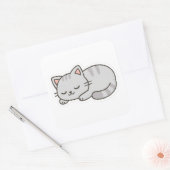 Sleepy Cat PNG Sticker – Cute Transparent Cat (Envelop)