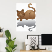 Sleepy Cat Poster (Thuiskantoor)