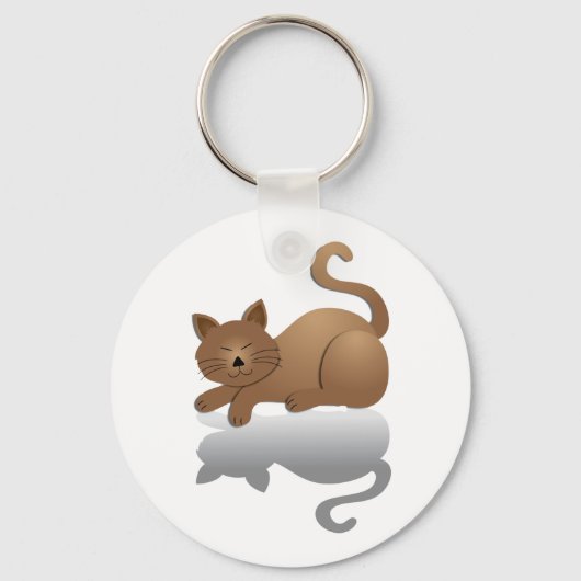 Sleepy Cat Sleutelhanger (Voorkant)