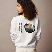 Sleepy Cat Sweatshirt gepersonaliseerd cadeau voor