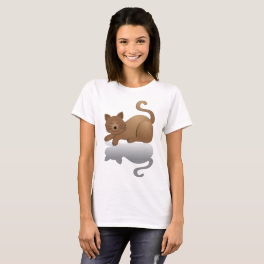 Sleepy Cat T-shirt (Voorkant volledig)