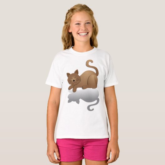 Sleepy Cat T-shirt (Voorkant volledig)