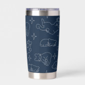 Sleepy Cat Thermal Tumbler – Napping Cat Pattern Geïsoleerde Drinkbeker (Achterkant)