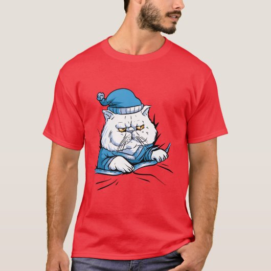 Sleepy Cat vriend T-shirt (Voorkant)