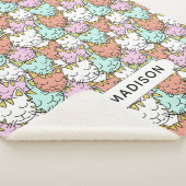 Sleepy Cats Pattern, aangepaste naam dekens (3/4)