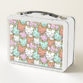 Sleepy Cats Pattern aangepaste naam lunchboxen (Achterkant)