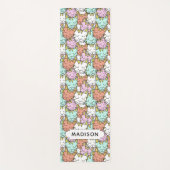 Sleepy Cats Pattern, aangepaste naam yoga mat (Voorkant)