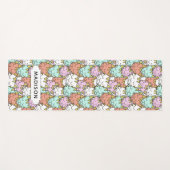 Sleepy Cats Pattern, aangepaste naam yoga mat (Voorkant (horizontaal))