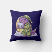 Sleepy Chameleon Wall Clock – Dreamy & Whimsical T Kussen (Achterkant)