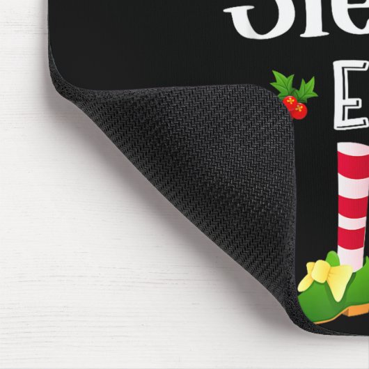 Sleepy Christmas Elf Matching Pajama X-mas Party Muismat (Hoek)