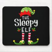 Sleepy Christmas Elf Matching Pajama X-mas Party  Muismat (Voorkant)