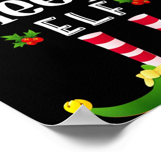 Sleepy Christmas Elf Matching Pajama X-mas Party Poster (Hoek)