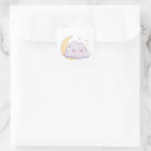 Sleepy Cloud – Dreamy Kawaii Magic Vierkante Sticker (Tas)