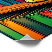 Sleepy Comic Book Style Kat Slapen Poster (Hoek)