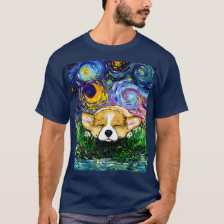 Sleepy Corgi Night T-shirt
