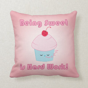 Sleepy Cupcake en Cherry Kawaii pillow Kussen