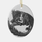 Sleepy Dinosaur Keramisch Ornament (Rechts)