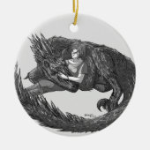 Sleepy Dinosaur Keramisch Ornament (Voorkant)