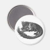 Sleepy Dinosaur Magneet (Voorkant / Achterkant)