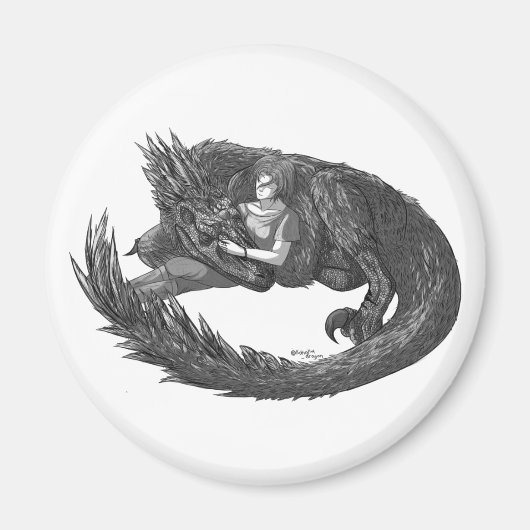 Sleepy Dinosaur Magneet (Voorkant)