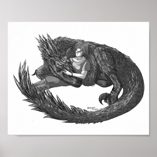 Sleepy Dinosaur Poster (Voorkant)