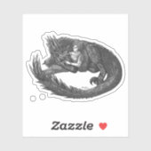 Sleepy Dinosaur Sticker (Vel)