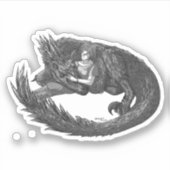 Sleepy Dinosaur Sticker (Voorkant)