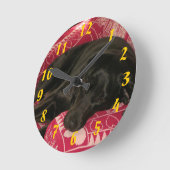 Sleepy Dog Clock Ronde Klok (Hoek)