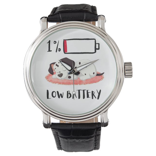 Sleepy Dog Design Horloge (Voorkant)