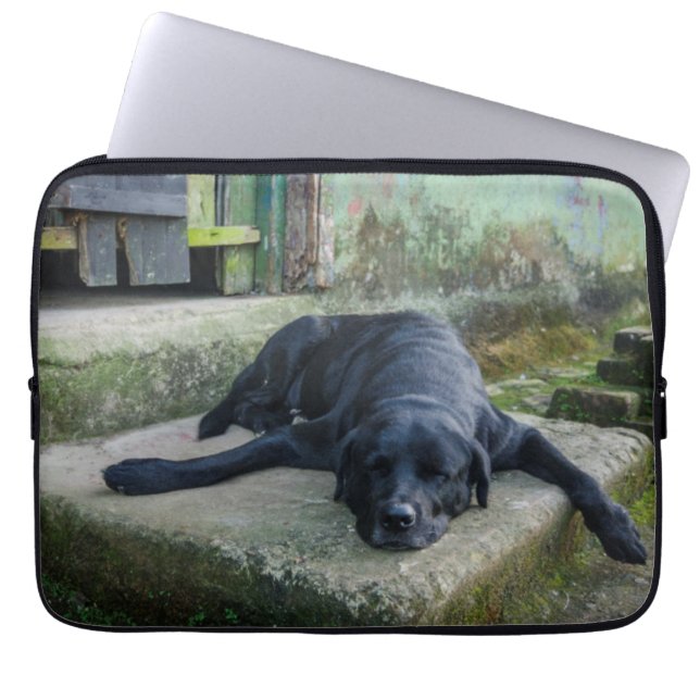 Sleepy Dog Laptop Sleeve (Voorkant)