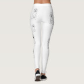 Sleepy Dog, Lineaire tekening Leggings (Achterkant)
