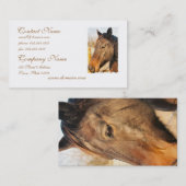 Sleepy Draft Horse Visitekaartjes (Voorkant / Achterkant)