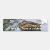 Sleepy Duck Nature Personalized Bumpersticker (Voorkant)