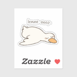 Sleepy Duck Sticker