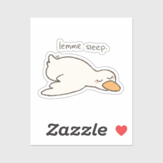 Sleepy Duck Sticker