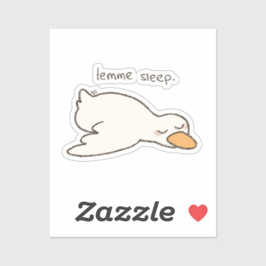 Sleepy Duck Sticker (Vel)