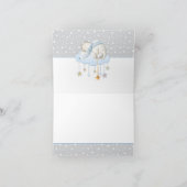 Sleepy Elephant Baby shower Dank u kaarten (Binnen)