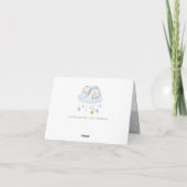 Sleepy Elephant Baby shower Dank u kaarten (Achterkant)