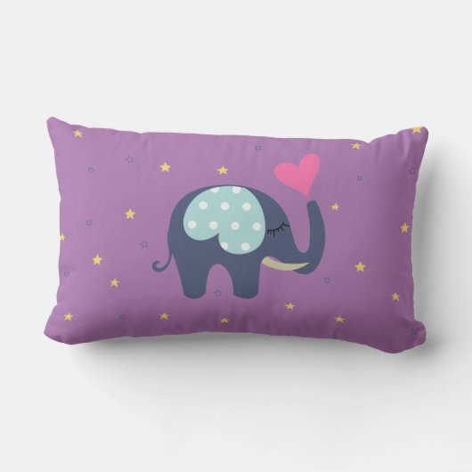 SLEEPY ELEPHANT STARS PATTERN KUSSEN (Achterkant)